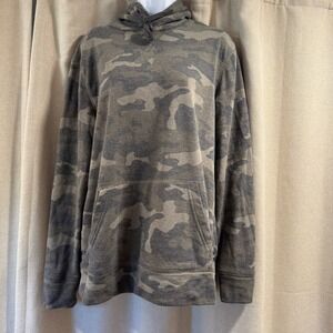 Express Camouflage Hoodie Pullover Mens Size‎ Medium Gray Camo
